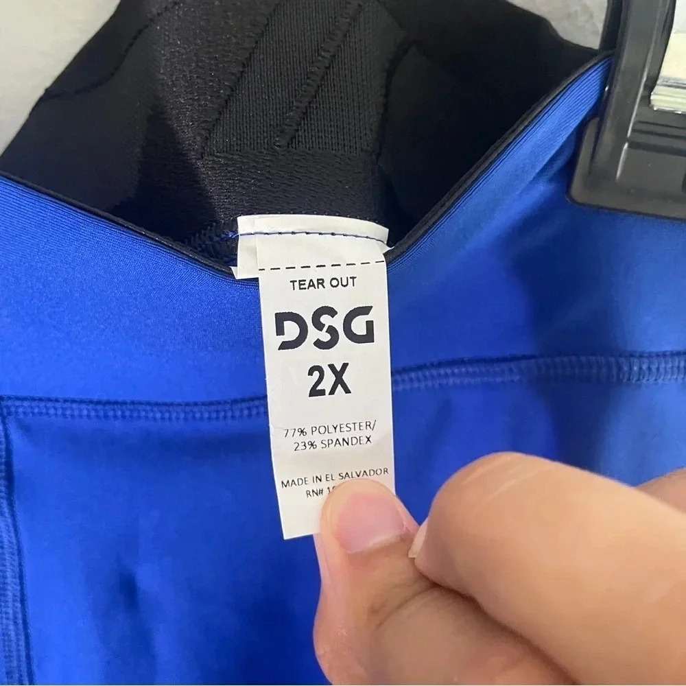 DSG Blue Compression Mid Rise Spandex Shorts Size 2X NWT - Picture 5 of 7